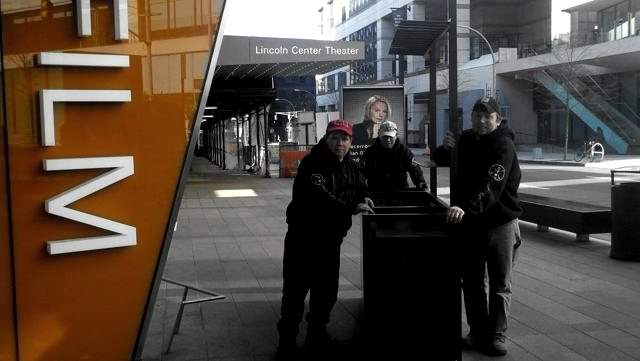 Our crew delivering to Lincoln Center